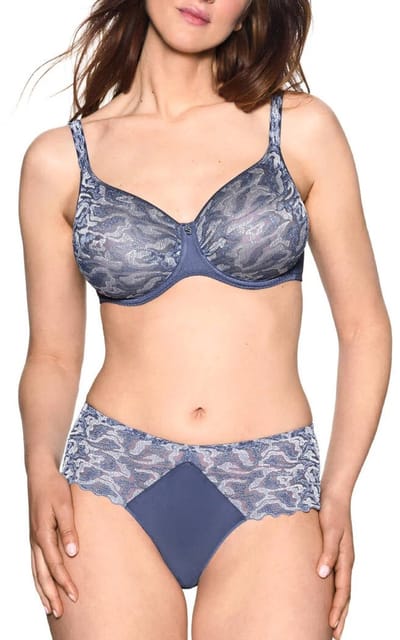 Louisa Bracq - Electric Waves Shorty Bleu Jeans - maat 46 - Blauw