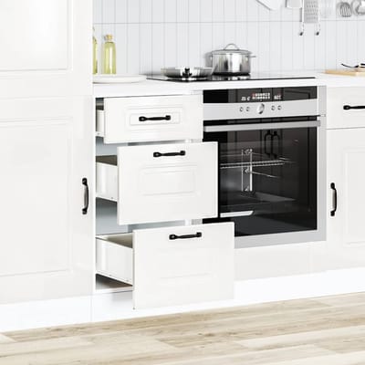vidaXL - Onderkast - "Kalmar" - Hoogglans - Wit - Bewerkt - Hout
