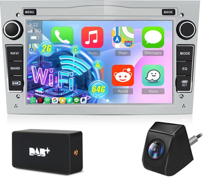 Cestovet Autoradio Geschikt Voor Opel Astra H Corsa C & D Agila Combo Antara Vectra Zafira Meriva Vivaro Tigra, Draadloze CarPlay - Achteruitrijcamera- DAB+ - GPS-Navigatie - SWC- Bluetooth, WiFi, FM, RDS, 7-inch Touchscreen, DSP, Quad-Core