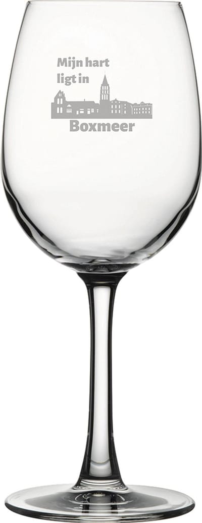 Gegraveerde witte wijnglas 36cl Boxmeer