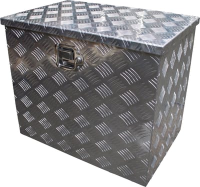 Gereedschapskist aluminium 600x400x500mm kofferslot - Disselbak - Disselkist - Gereedschapskist - Disselkist Aanhangwagen - Novio