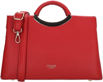 Charm London Lucca Handtas - Klassiek - Dames - Tas - Schoudertas - Crossbody - Wijnrood