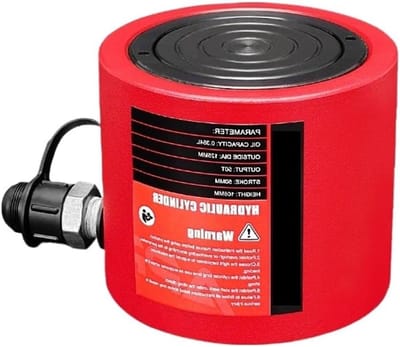 Hydraulische Krik - Vloer Cilinder - Zware Lasten Hefen - 50 Ton Capaciteit - 108 mm Gesloten - Zilverkleurig