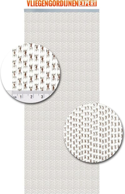 Vliegengordijnenexpert Lucca - Vliegengordijn - 92x210 cm - Transparant met Bruin
