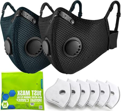Herbruikbaar Ademhalingsmasker - Stofmasker - Buitenactiviteiten - Verstelbare Pasvorm - 23 x 21 cm - Zwart