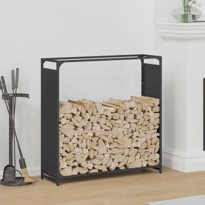 vidaXL - Brandhoutrek - 90x28x90 - cm - koudgewalst - staal - zwart