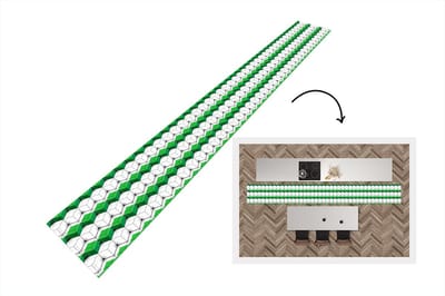 Keukenloper - Keukenmat - Blokken - Patronen - 3D - Groen - 400x50 cm - Keuken vloerkleed