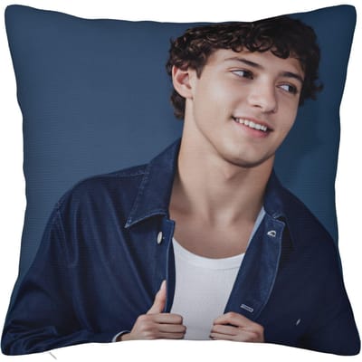 Taies d'oreiller Kimi Antonelli Housse de coussin tendance Pour canapé, divan, lit, salon Housse de coussin graphique Peach skin 18*18(CM)-1Pcs