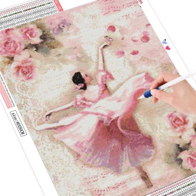 5d diamant peinture mosaïque fille point de croix plein diamant fleur diamant broderie 20X30CM beige