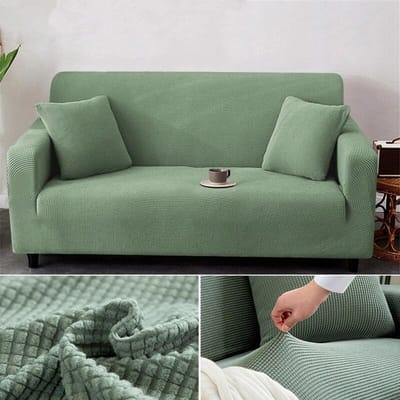 1/2/3/4 Zits Dikker Elastische Jacquard Bankhoes Hoes Stretch Polar Fleece L Vorm Hoekbank hoezen voor Woonkamer S (90-130cm)