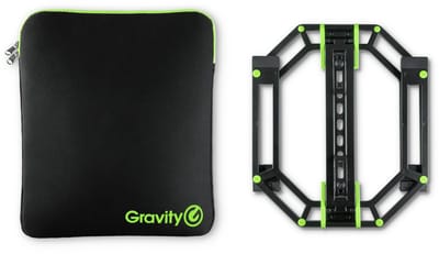 Gravity LTS 01 B Set 1 Adjustable Laptop Stand & Bag (Black/Green) - Laptop standaard
