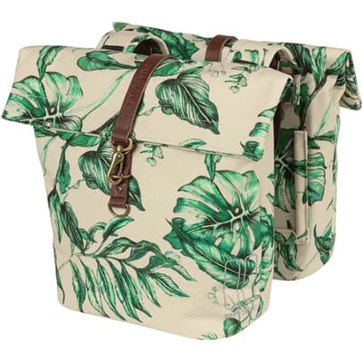 Basil Ever-Green - Dubbele fietstas - 32 Liter - Waterafstotend materiaal - Gerecycled PET polyester - Beige