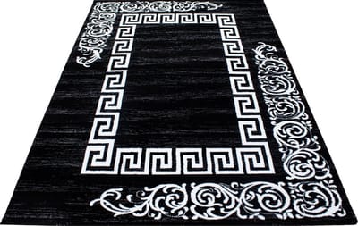 Modern laagpolig vloerkleed Miami - zwart 6620 - 120x170 cm