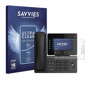 Savvies - Screenprotector voor Snom D865 - Folie Beschermfolie transparant 18 Stuks