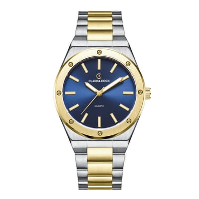 CK Prestige – Two-Tone Gold with Blue Dial - ClaudaKoch Watches CK 4322