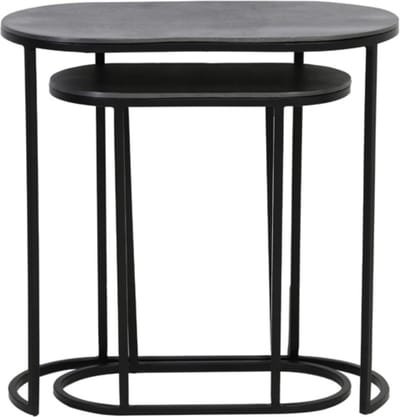 Light & Living Bijzettafel Bocov - Zwart - 53x26x53cm - Modern