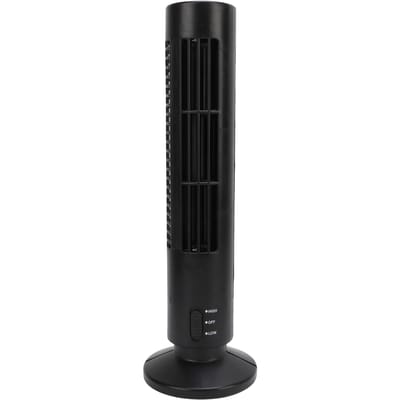 Slimme Vloerventilator Zwart Stil 2 Snelheden Krachtige Bladeless Torenventilator voor Thuis Slaapkamer Kantoorkamer black