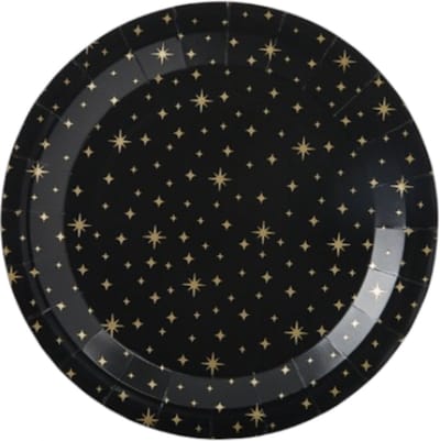 Party table ware - Plates black/gold