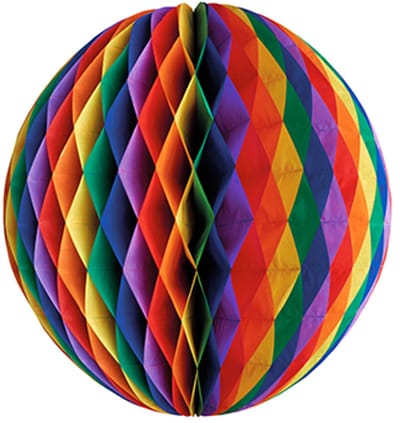 Decoratie bal Ø 60 cm Rainbow brandvertagend
