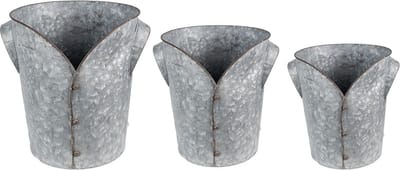 Clayre & Eef Planthouder Ø 25x28 cm Grijs Metaal