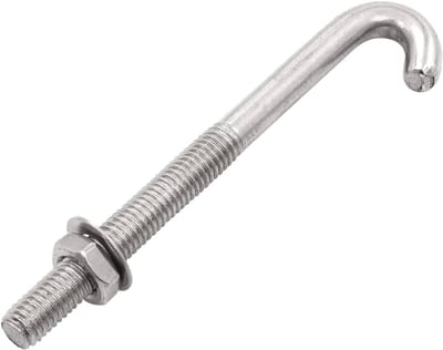 Verankerde J-Bout - Hekaccessoire Bout - Bevestiging Matten - Roestvrij Staal - 120 mm