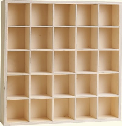SHELF 25 SPACES 41,5X41,5X8CM