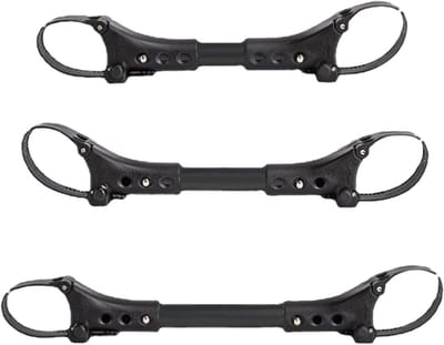 Kinderwagen Connector - Verbindingsstuk Kinderwagens - Twee Kinderwagens Koppelen - Verstelbare Lengte - 3 Stuks - Zwart