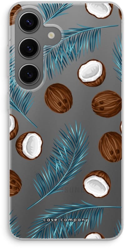 Case Company® - Hoesje geschikt voor Samsung Galaxy S24 hoesje - Kokosnoot - Soft Cover Telefoonhoesje - Bescherming aan alle Kanten en Schermrand