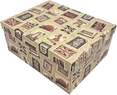 Luxe Doos met Deksel - 33*25.5*14.5cm - Beige - Cadeaudoos / Opbergdoos – Stevig & Herbruikbaar – Voor Cadeaus, Kerst, Bruiloft of Opslag
