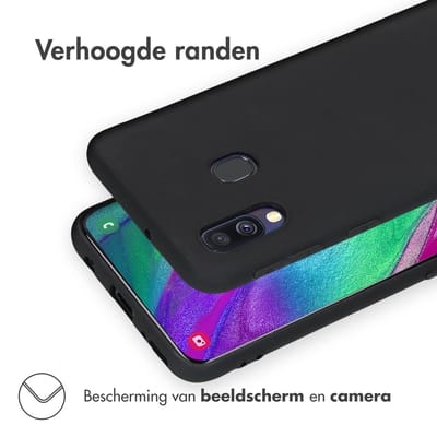 imoshion Hoesje - Geschikt voor Samsung Galaxy A40 - Color Backcover - Zwart