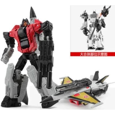 HZX Cool G1 Superion Robot Vliegtuig IDW 5-in-1 Devastator Bruticus Actiefiguur Speelgoed Combiner Transformatie Vervorming Cadeau