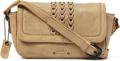dR Amsterdam Schoudertas | Schoudertas dames | Crossbody tas dames | Handtassen dames | Leren schoudertas | Tampa - 933718 Beige
