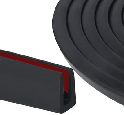 U-vormige rubberen randbescherming voor autodeuren, deuren, ramen en metalen platen - 3m x 3mm