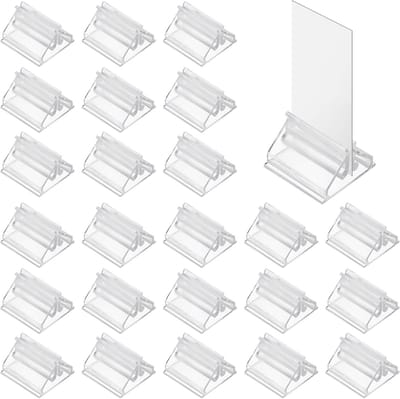 Acryl Kaartenstandaard - Kunststof - Driehoekig Antislip - Transparant - Set van 24 Stuks