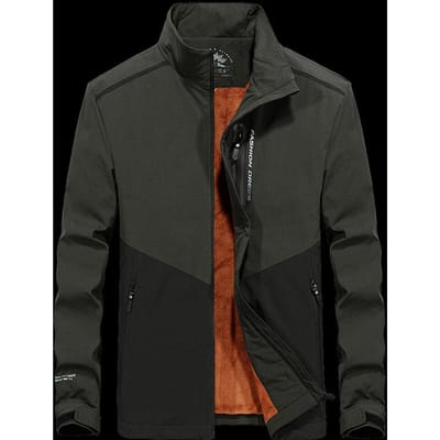 Nieuwe Herfst- en Winterjas Heren Verdikt Fluweel Warm Grote Maat Jeugd Sportjack Heren Windjack Trend XXXXL black