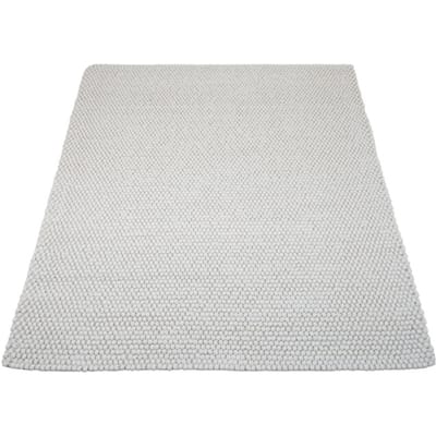 Vloerkleed Pool Wit 140 x 200 cm - Wol Hoogpolig Vloerkleed – Japandi / Modern Design