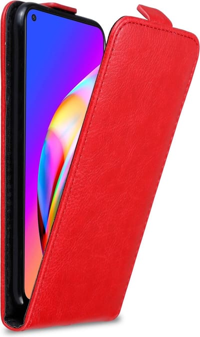 Cadorabo Hoesje geschikt voor Oppo A94 5G in APPEL ROOD - Beschermhoes in flip design Case Cover met magnetische sluiting