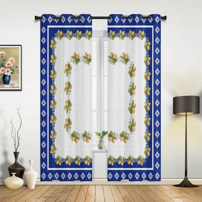 Etnische Stijl Bohemien Abstracte Bloemen Gordijnen voor Slaapkamer Woonkamer Draperieën Keuken Kinderkamer Raamgordijn Huisdecoratie 135W x 60H(cm) x1