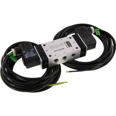 5/3 G1/4'' Midden Gesloten Magneetventiel 24V DC ATEX 3-8bar/42-112psi Airtec