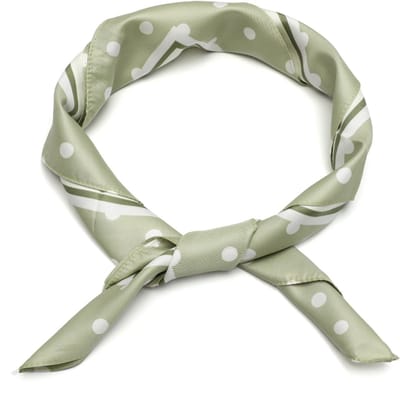 Vierkante Sjaal met Gelaagd Polka Dot-Stippendessin (70x70cm) - Groen