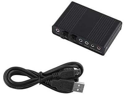 Dailygoody - Bluetooth Adapter Usb - Externe Geluidskaart - 6 Kanaals - Zwart - Digitale Audio Output - Geschikt voor Pc
