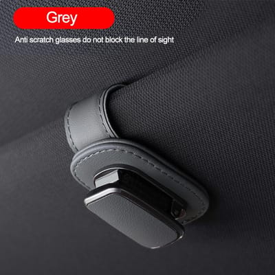 Autobrilhouder met clip voor zonneklep, zonnebrilhouder van supervezelleer voor auto-interieuraccessoires.