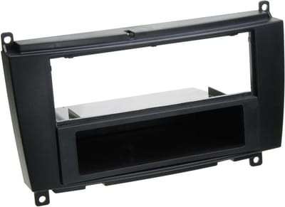 2-DIN Paneel geschikt voor Mercedes Benz CLK-Klasse facelift (C209) (A209) 2004-2010 Kleur: Zwart