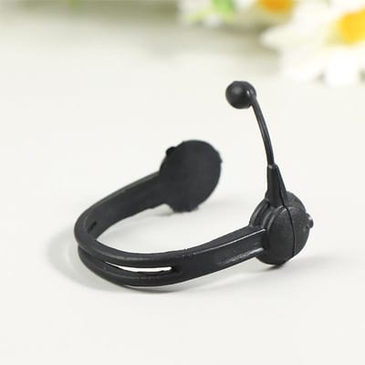 Duurzame Poppenhuis Koptelefoon Poppen Microfoon Headset Schaal Poppenhuis Miniatuur Accessoires Mini Poppenhuis Oortelefoon Headset Koptelefoon black