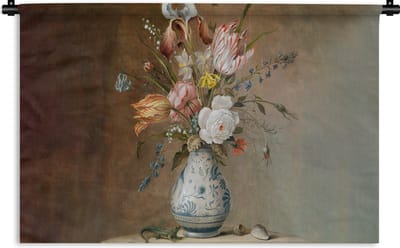 Wandkleed - Wanddoek - Oude meesters - Bloemen - Balthasar van der Ast - 180x120 cm - Wandtapijt