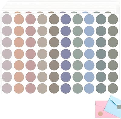 Dailygoods- Ronde Stickers 1050 Stuks - 19 mm - Kleurrijke Etiketten - Zelfklevende Stickers - Waterdichte Etiketten - Voor Thuis en Kantoor