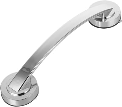 Badkamer Beugel - Veiligheidshandvat Toilet - Ouderen Hulp - Sterke Zuignap - 30 cm Lengte - Zilver