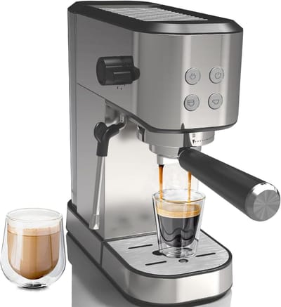 Volautomatisch Koffiezetapparaat - Espressomachine Melkschuim - Professionele Koffie Maken - Automatisch Melkschuimsysteem - 800 ml - Zilver
