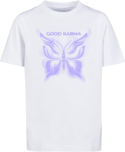 Mister Tee - Good Karma Butterfly Kinder Tshirt - Kids 158/164 - Wit