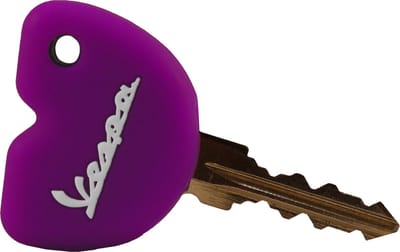 Rubber Sleutelhoesje Vespa Scooter Paars